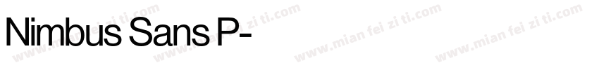 Nimbus Sans P字体转换